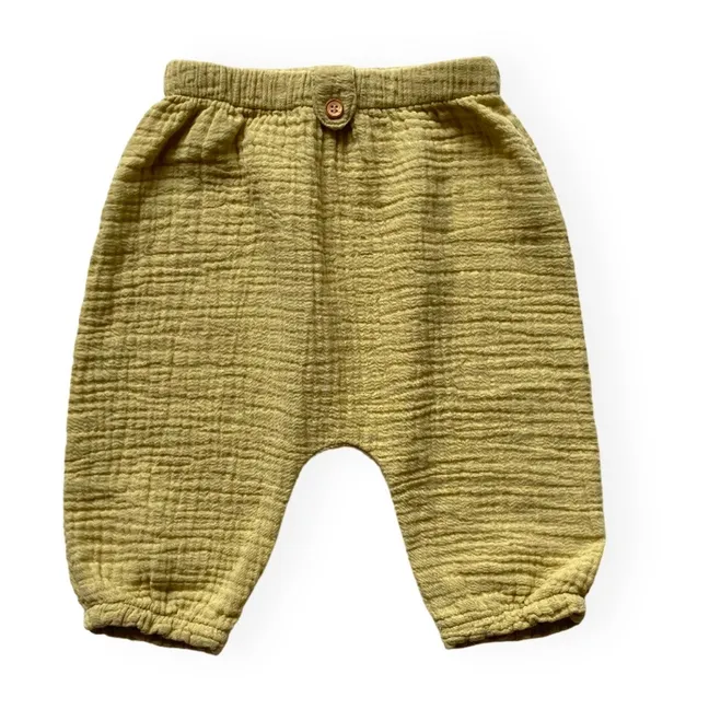 Pantalon Taki Coton Bio | Jaune moutarde