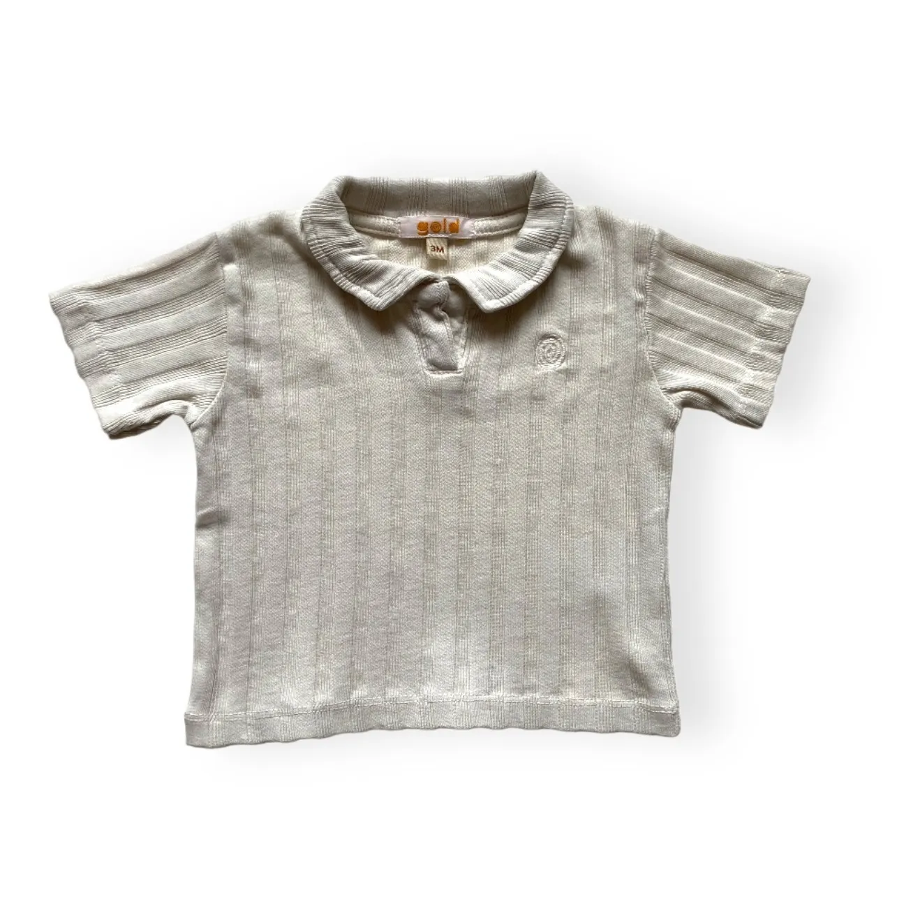 Gold, Olalala Light Grey Polly Organic Cotton Polo Shirt