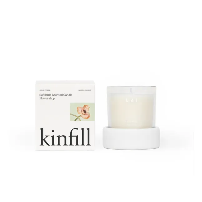 Flowershop scented candle | White