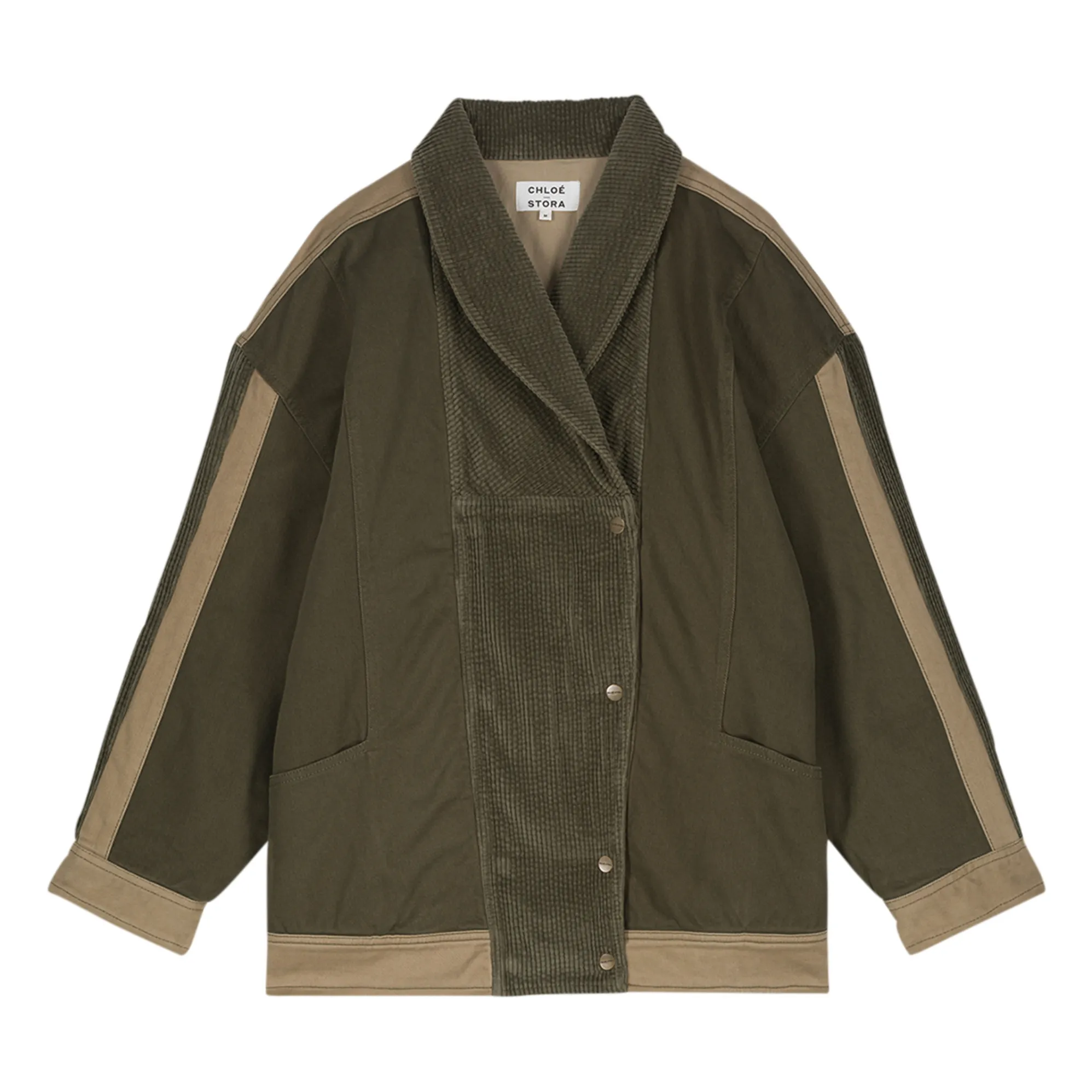 Chloé Stora Khaki Purple Jacket Velvet Panels