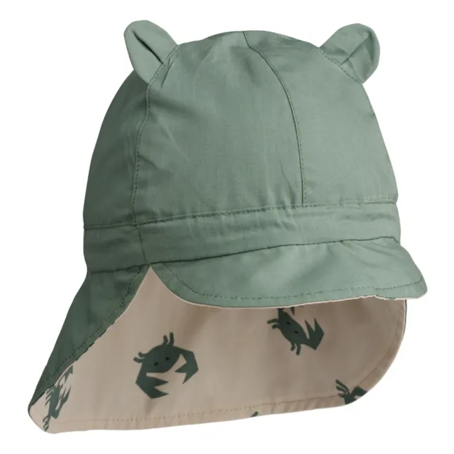 Cappello da bambino reversibile in cotone biologico Gorm | Salvia