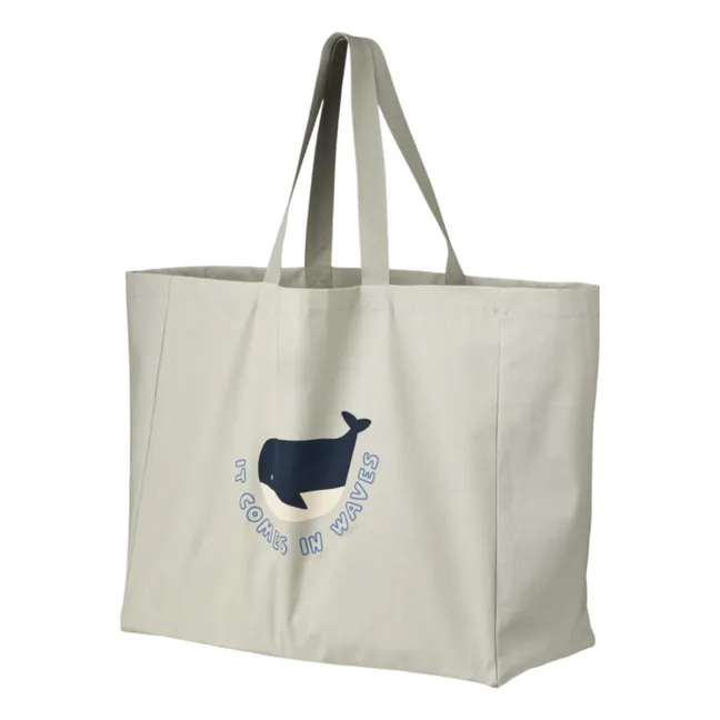 Tote Bag Maxi Organic Cotton | Grey blue
