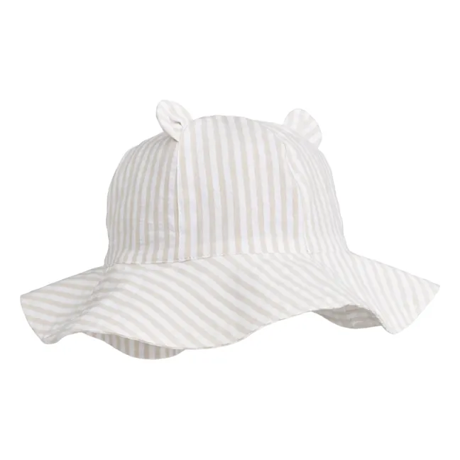 Amelia Organic Cotton Ear Hat | White