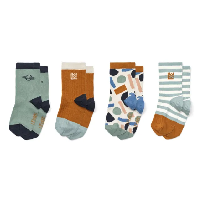 Set of 4 Silas Socks | Blue
