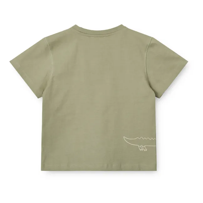 Camiseta Sixten Cocodrilo | Verde militare claro