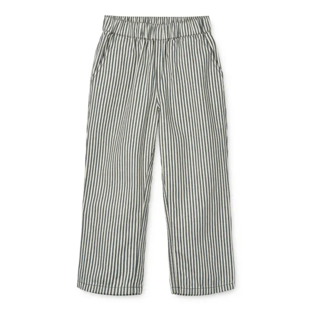 Harald Striped Trousers | Grey blue