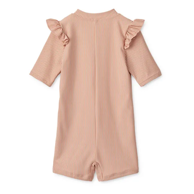 Amel Striped UV Protection Playsuit | Apricot