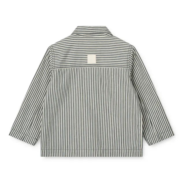 Bruno Striped Jacket | Grey blue