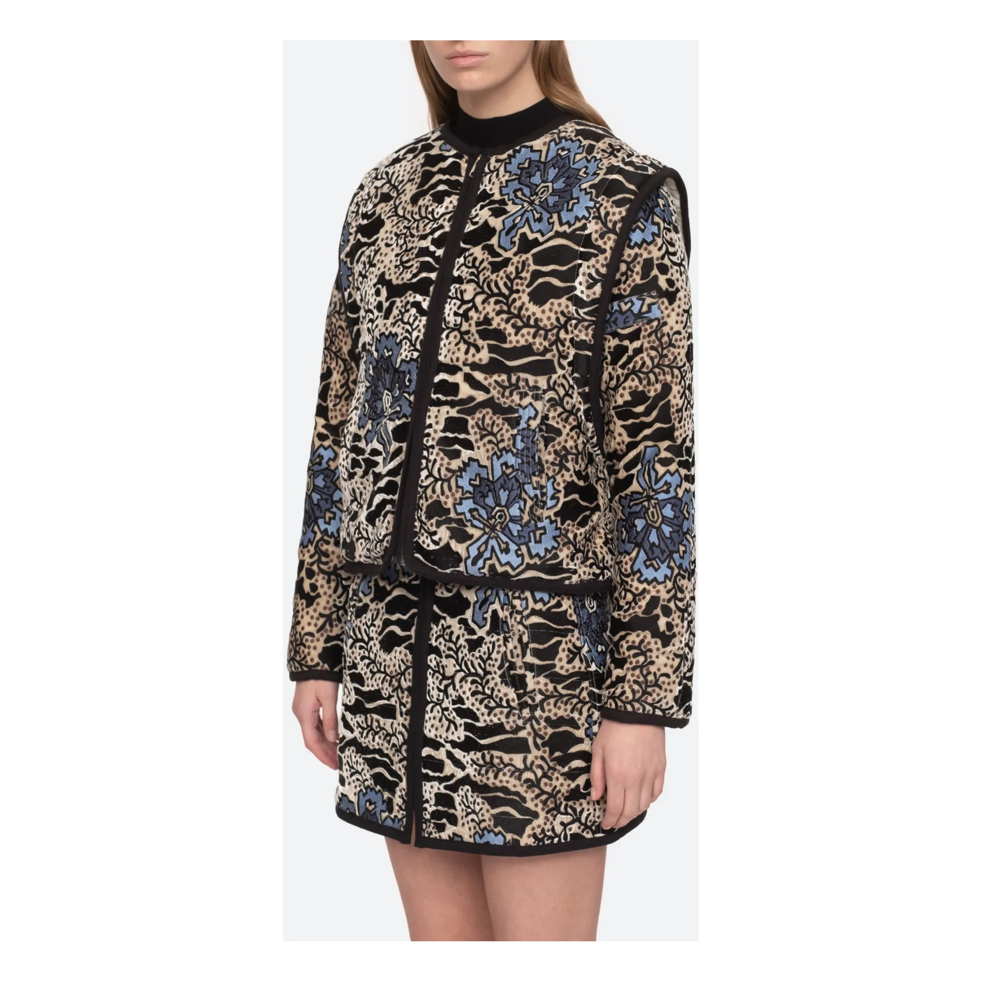 Sea Ny Blue Haley Embroidered Jacket