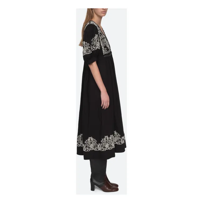 Cordera embroidered dress | Black
