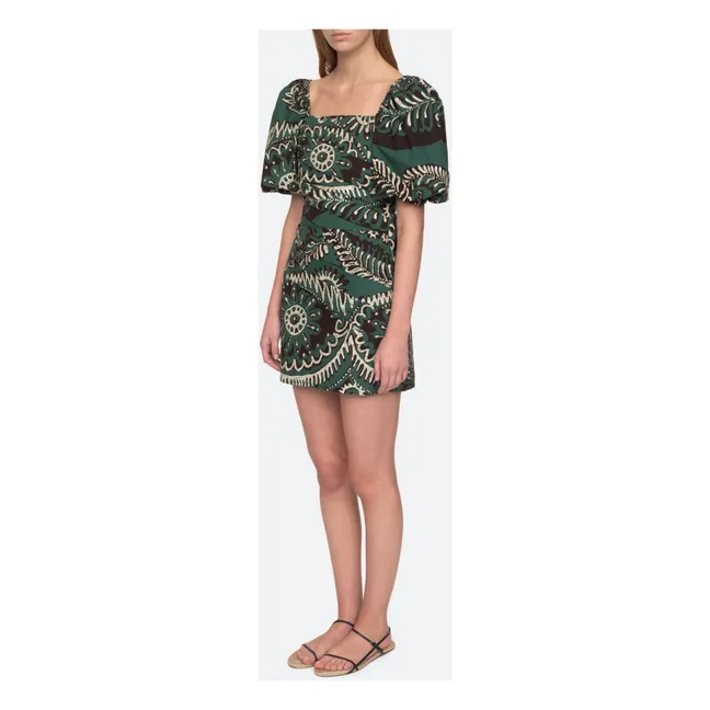 Charlough Embroidered Dress | Green