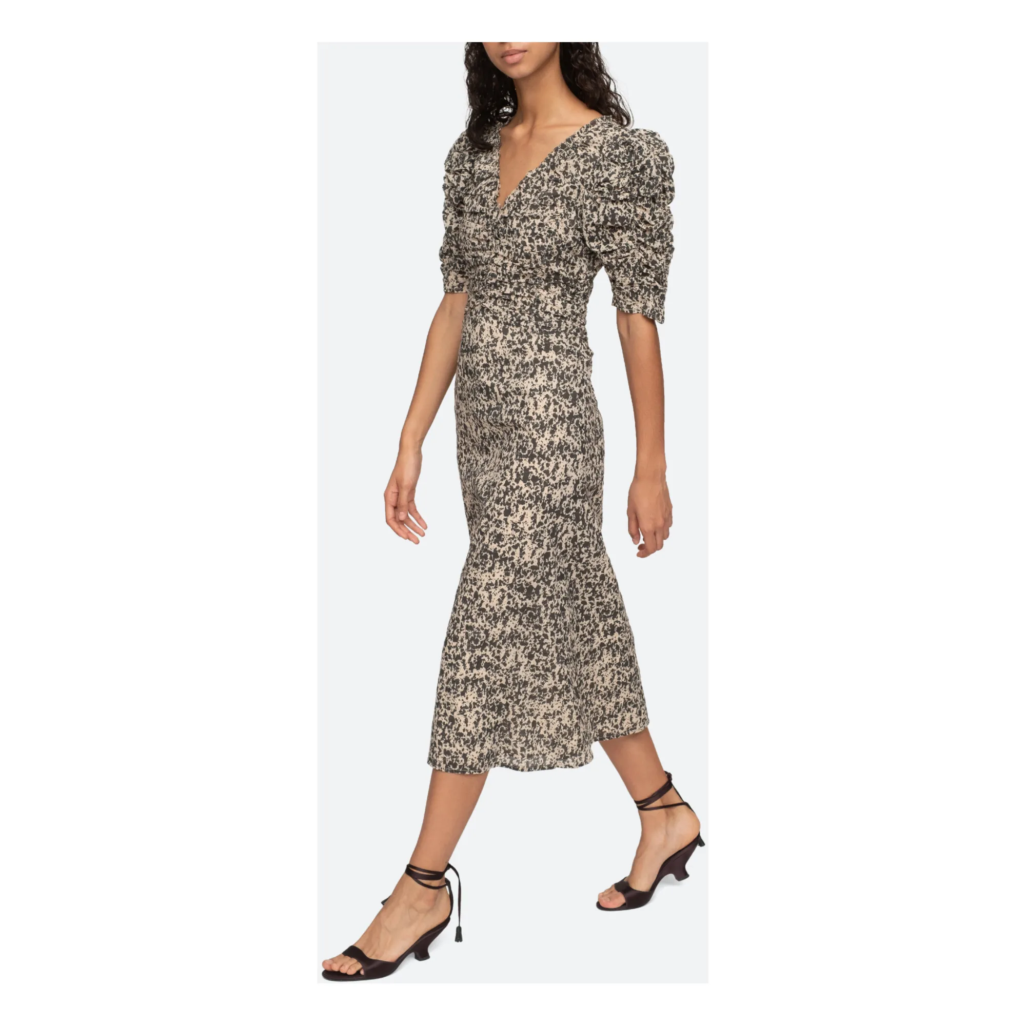 Sea Ny Black Gia Ruched Dress