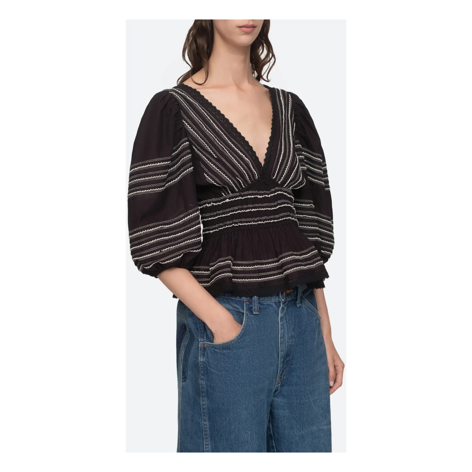 Sea Ny Black Top Mable Cambric