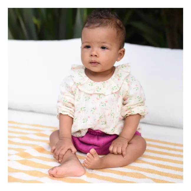 Cesar Pointelle Organic Cotton Bloomer | Fuchsia