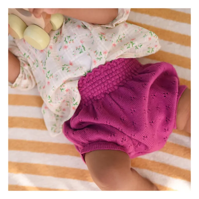 Bloomer Cesar Pointelle Coton Bio | Rose fuschia