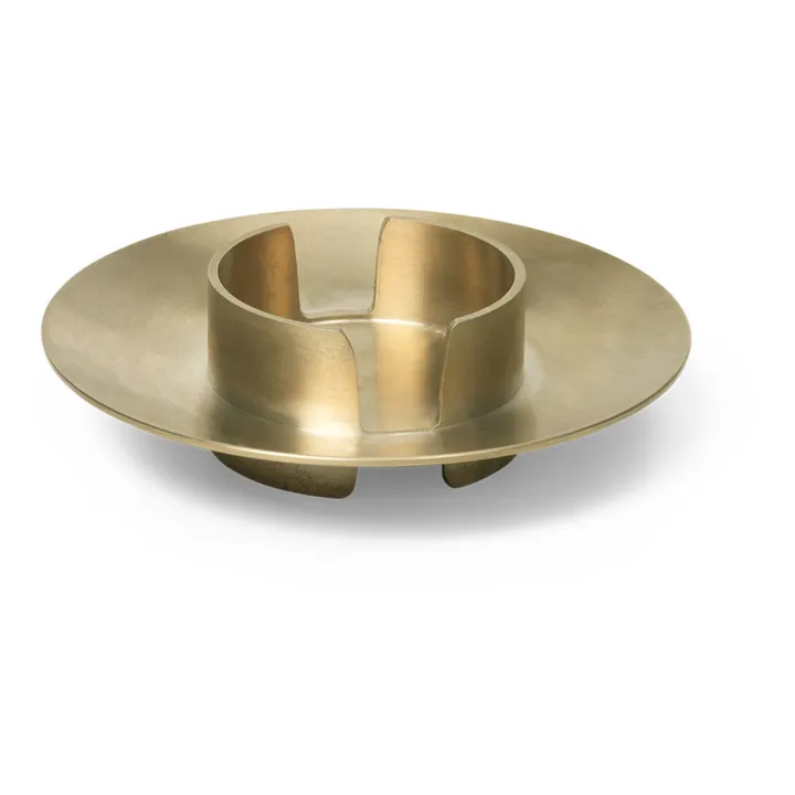 Bougeoir Block en laiton | Doré- Image produit n°0