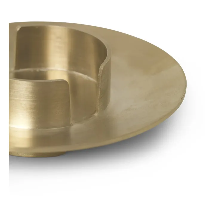 Bougeoir Block en laiton | Doré- Image produit n°2