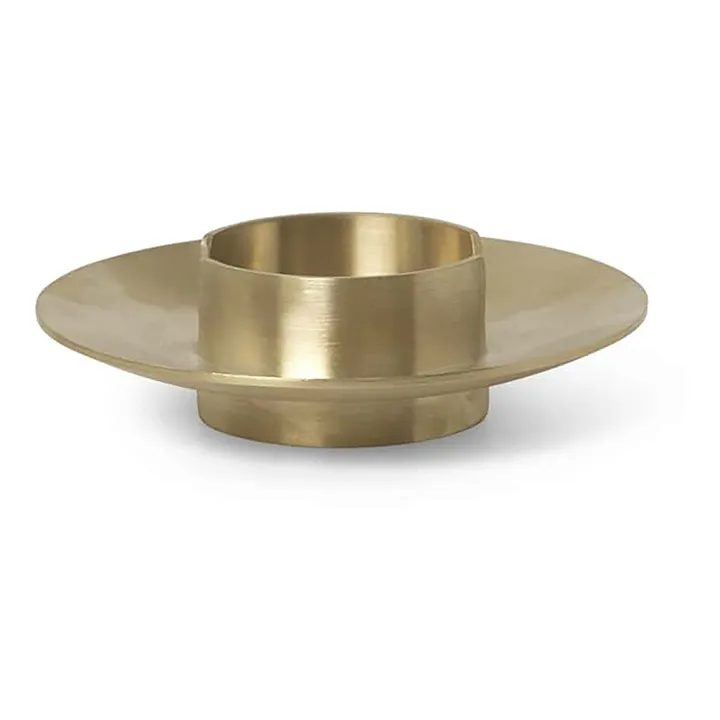 Bougeoir Block en laiton | Doré- Image produit n°3