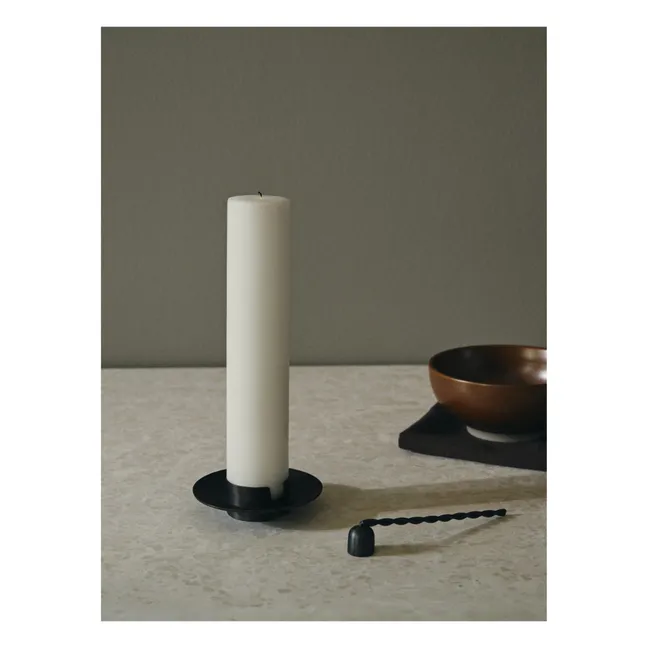 Block Kerzenhalter aus Messing | Schwarz