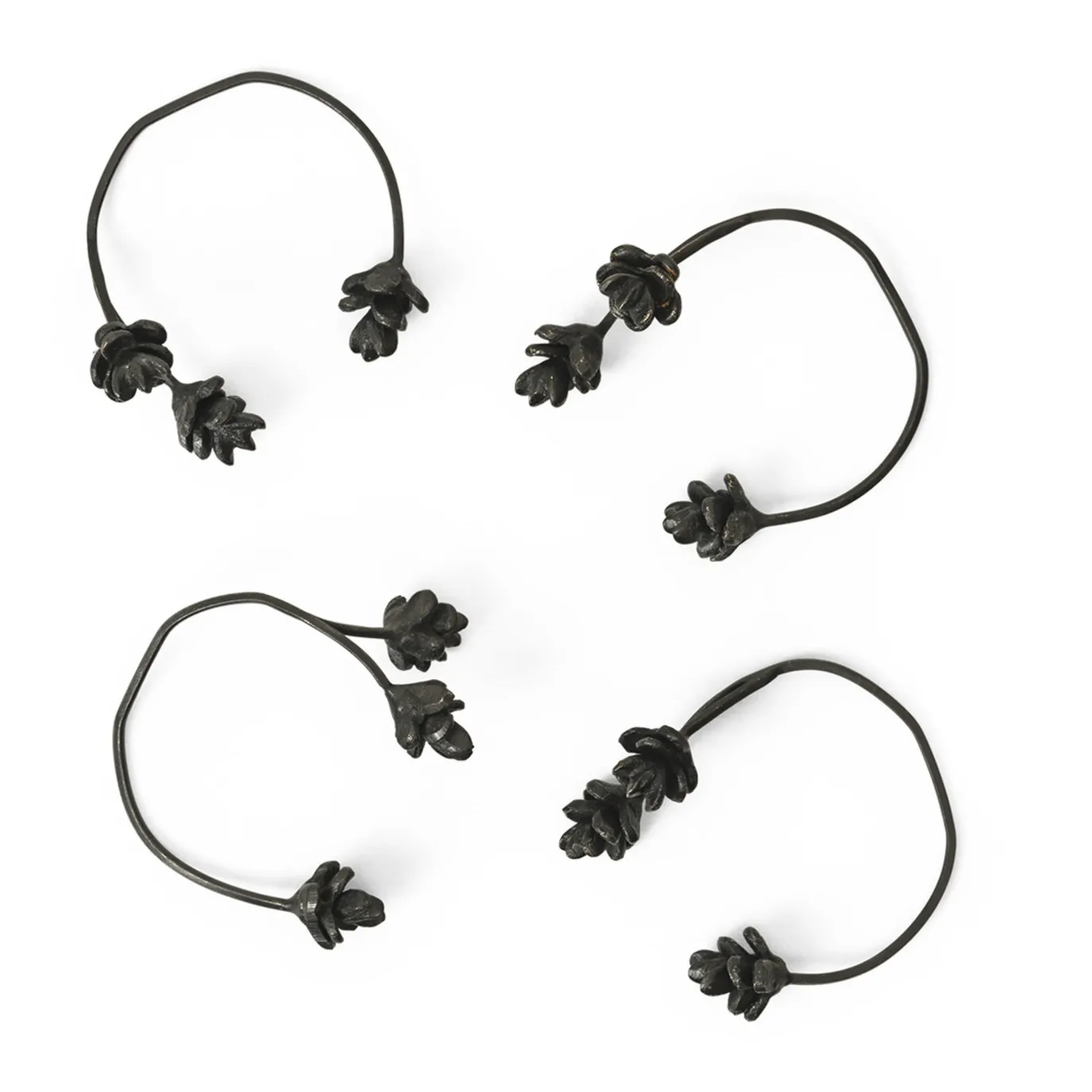 Ferm Living Black Brass Napkin Ring - Set Of 4