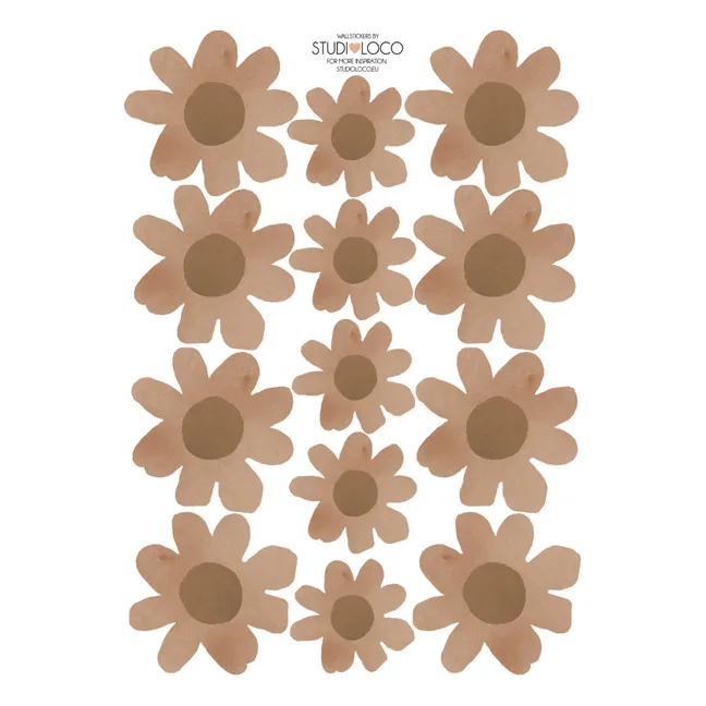 Floral wall stickers | Brown