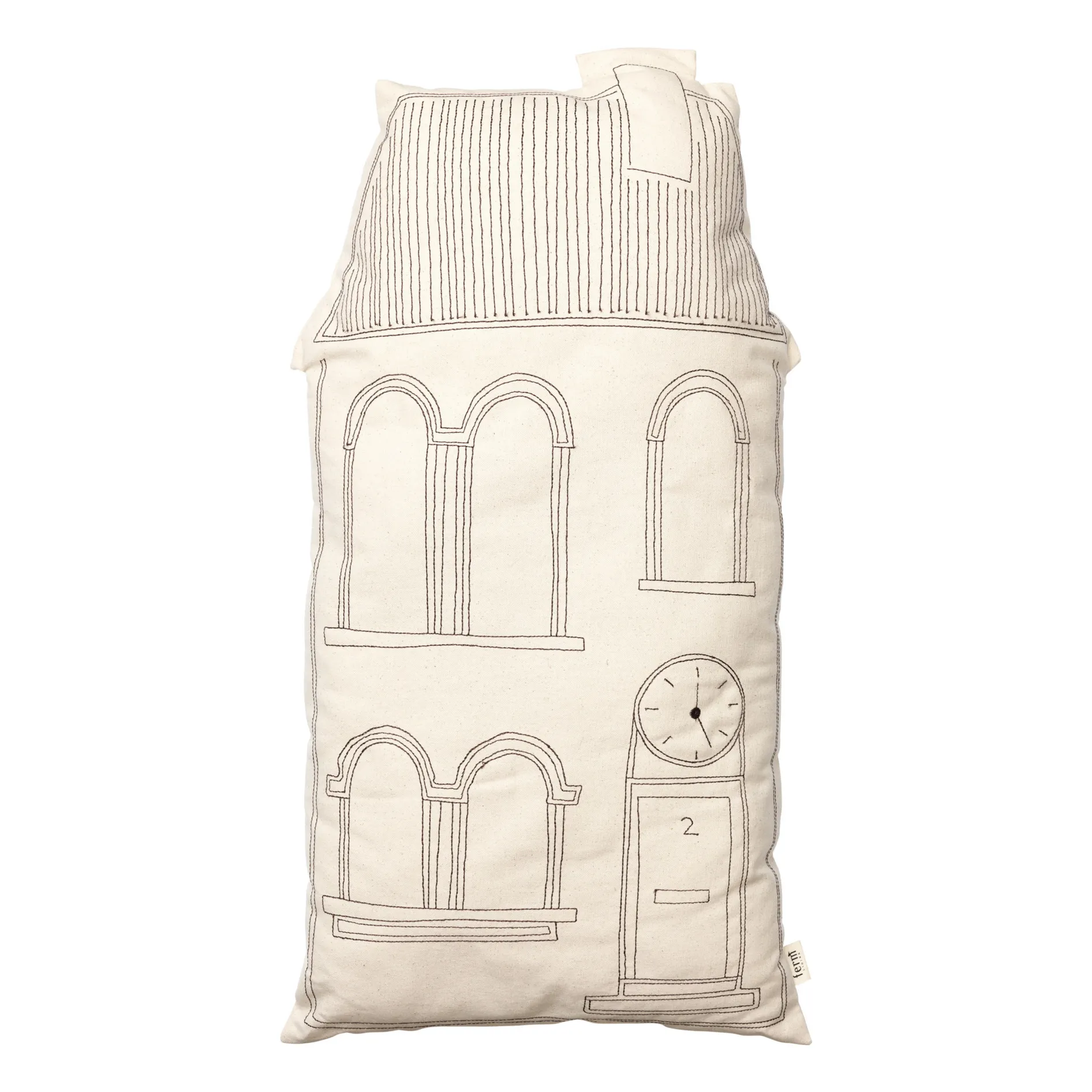Ferm Living Kids Multicoloured Abode Tall Clock Cushion