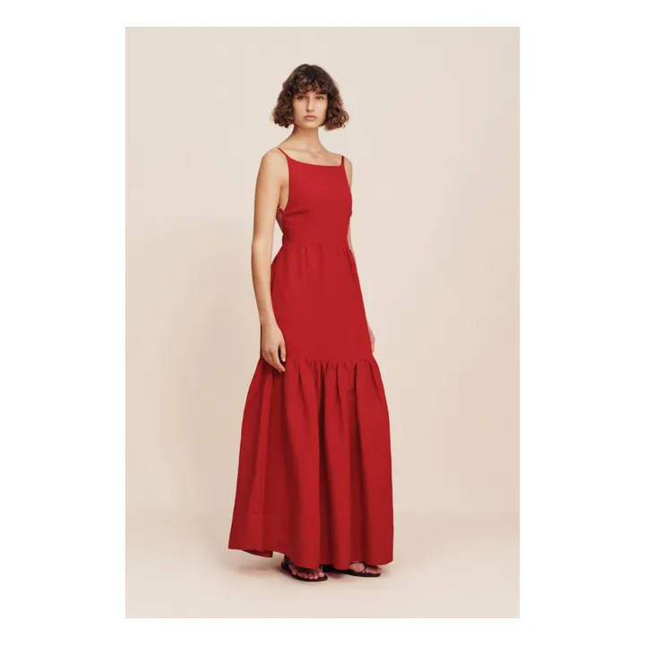 Vestido Elise Linen | Rojo- Imagen del producto n°1