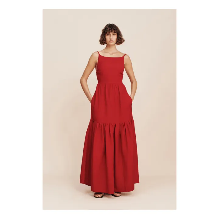 Vestido Elise Linen | Rojo- Imagen del producto n°2