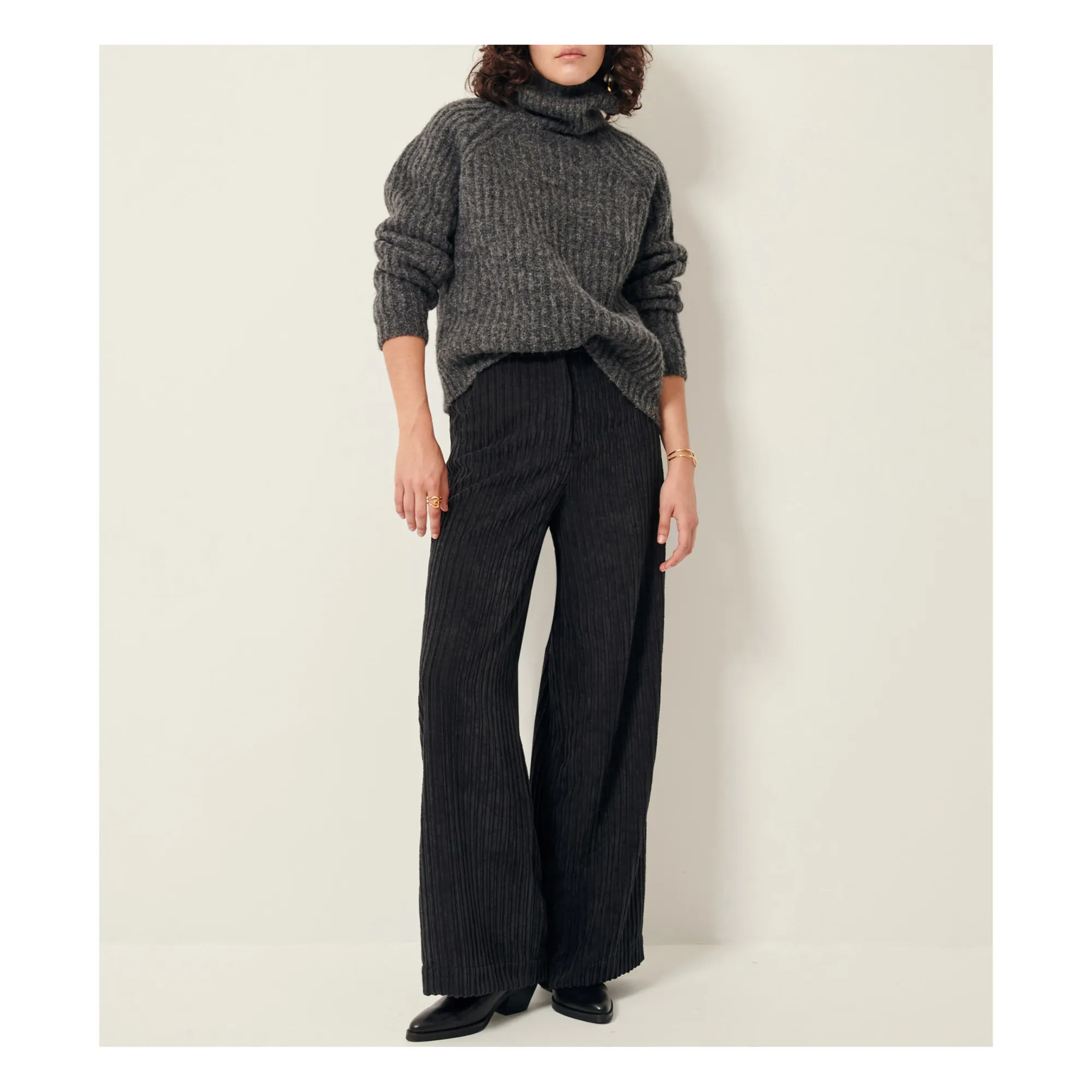 Sessùn Black Cap East Corduroy Recycled Fibers Pants