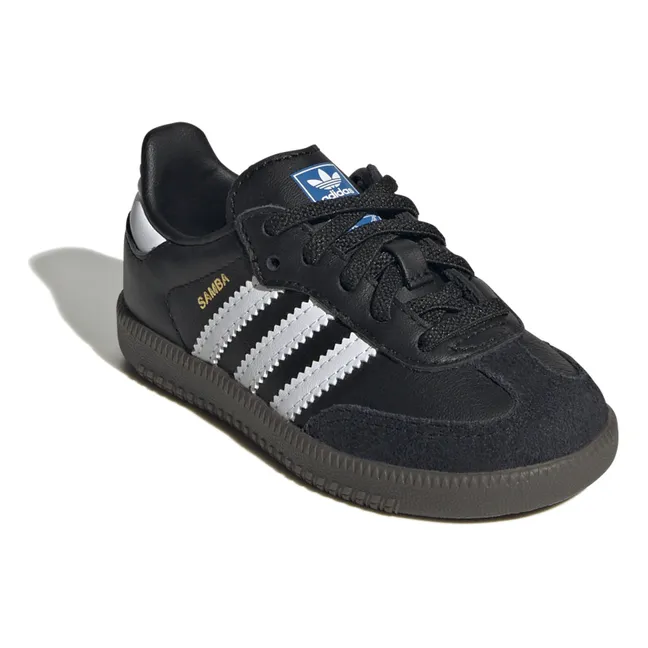 Samba Sneakers mit elastischen Schnürsenkeln | Schwarz