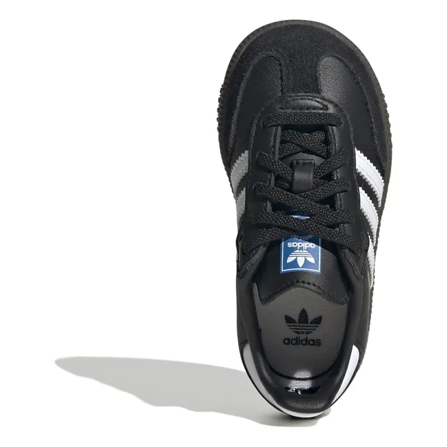 Samba Sneakers mit elastischen Schnürsenkeln | Schwarz