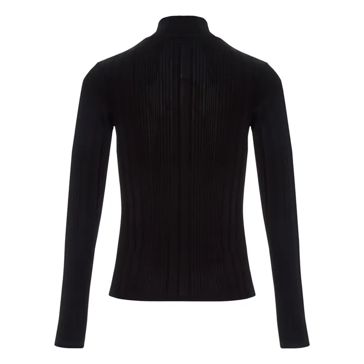 Jersey de punto elástico | Negro- Imagen del producto n°3