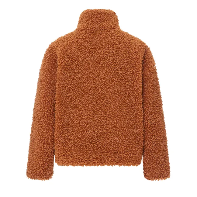 Chaqueta abotonada de sherpa boxy | Ladrillo