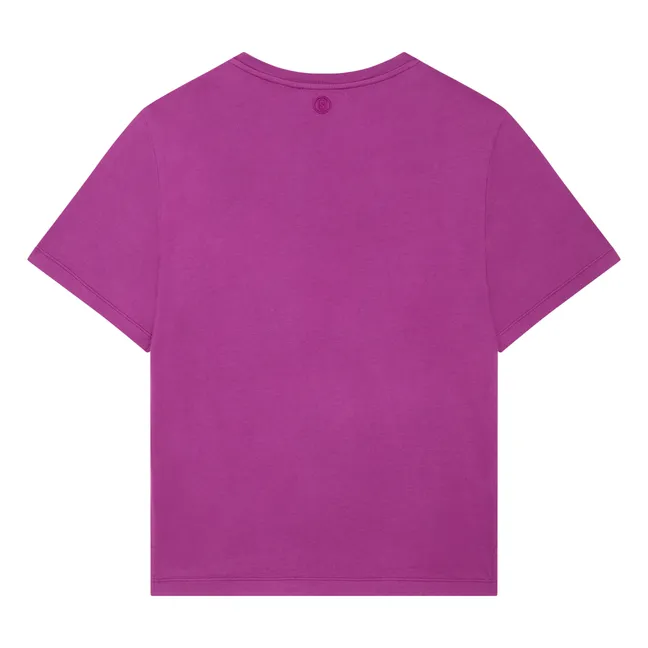 Maglietta donna manica corta in cotone biologico | Fuscia