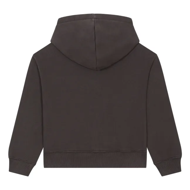 Kapuzen-Sweatshirt für Mädchen aus Bio-Baumwolle | Schwarz