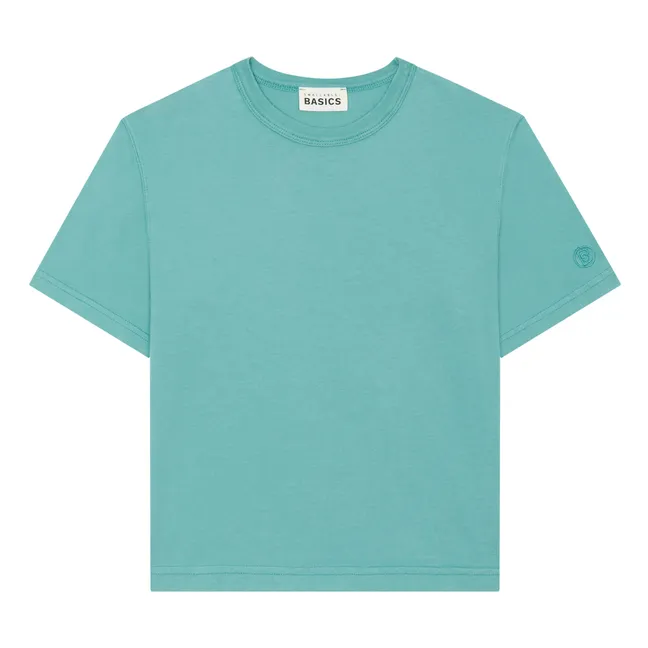T-Shirt Garçon Oversize Coton Bio | Vert Menthe