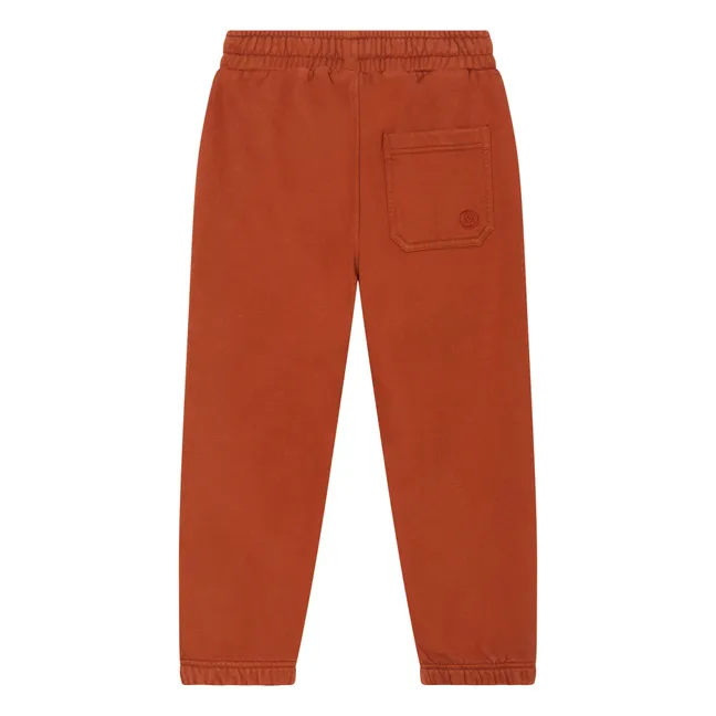 Boy's Organic Cotton Slim-fit Jogging Pants | Russet