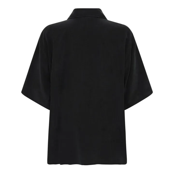 Camisa de seda | Negro- Imagen del producto n°5