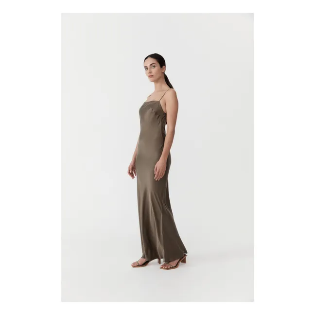 Low Back Dress | Khaki