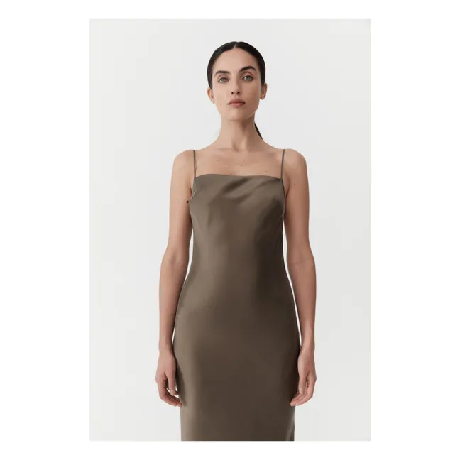 Low Back Dress | Khaki