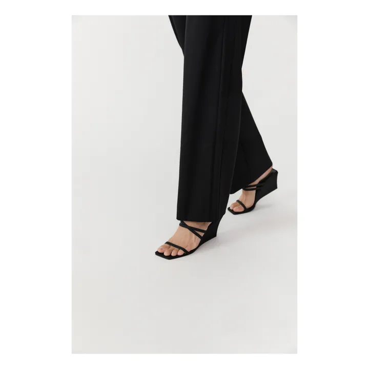 Mules Cross Wedge | Noir- Image produit n°2