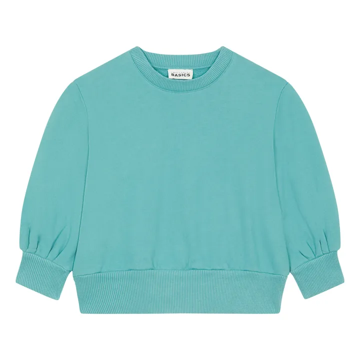 Boxy Organic Fleece Sweatshirt | Mint Green- Product image n°0
