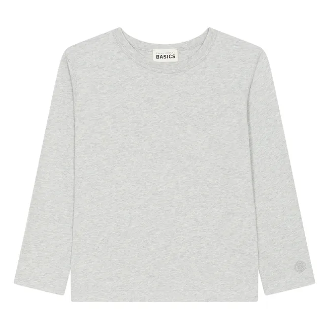 Organic Cotton Long-sleeved T-shirt | Heather grey