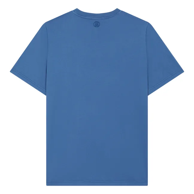 Maglietta a maniche corte in cotone biologico | Blu oltremare