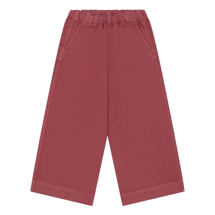 Pantalon Droit Fille Elastiqué à la Taille en Denim | Bordeaux- Image produit n°0