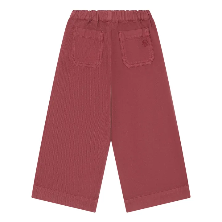 Pantalon Droit Fille Elastiqué à la Taille en Denim | Bordeaux- Image produit n°1