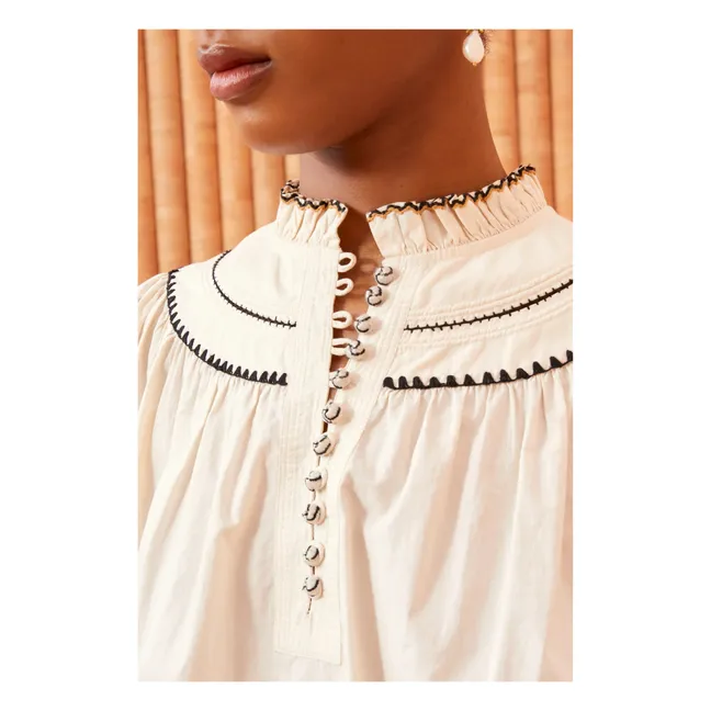 Lennie Cotton Poplin Blouse | Ivory