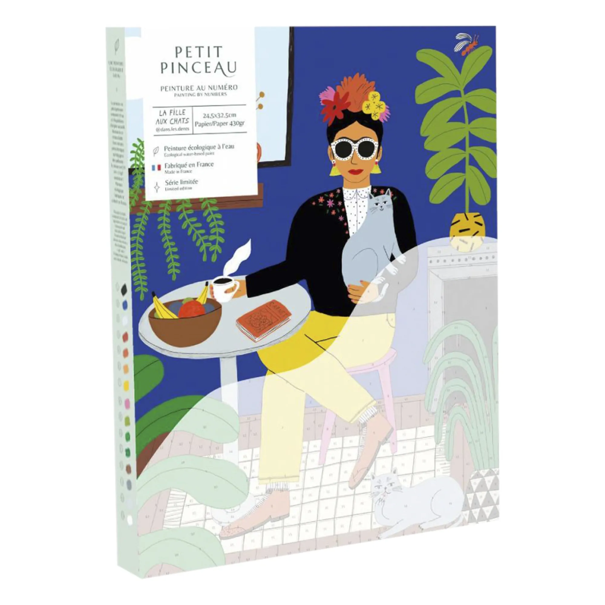 La Petite Épicerie Girls Multicoloured Numbered Painting Kit - La Fille Aux Chats