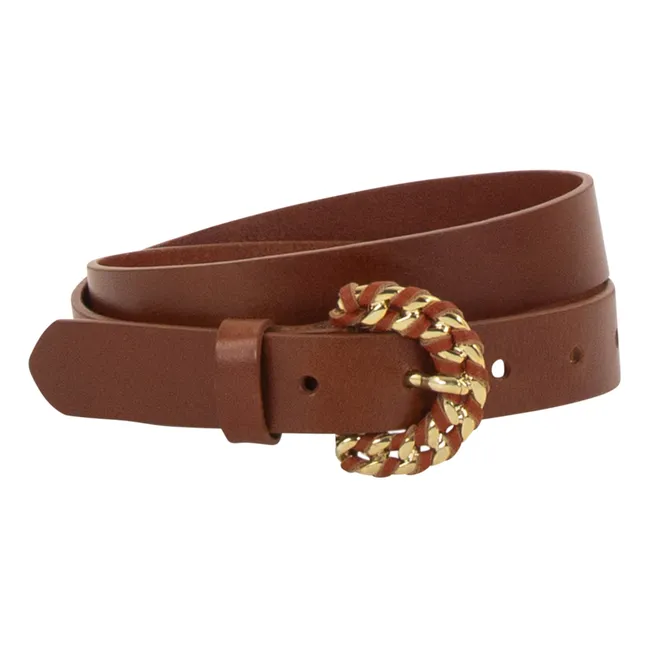 Mila Leather Belt | Brown