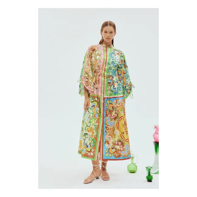 Dreamer Belted Dress Organic Cotton Poplin | Green